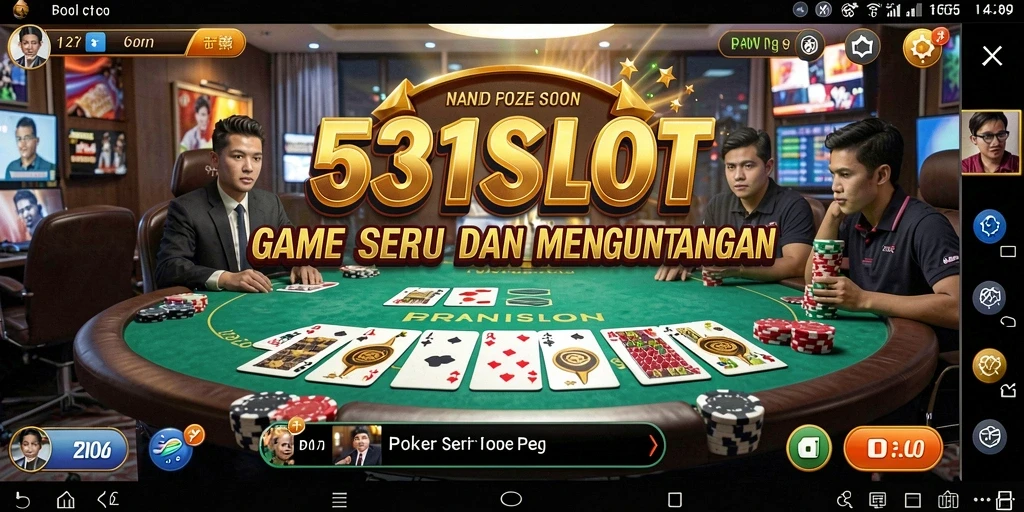 Tangkapan layar yang menampilkan aksi permainan Poker 531SLOT.