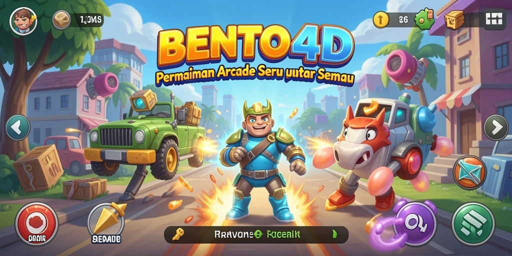 Tampilan screenshot BENTO4D menampilkan keseruan gameplay Arcade.