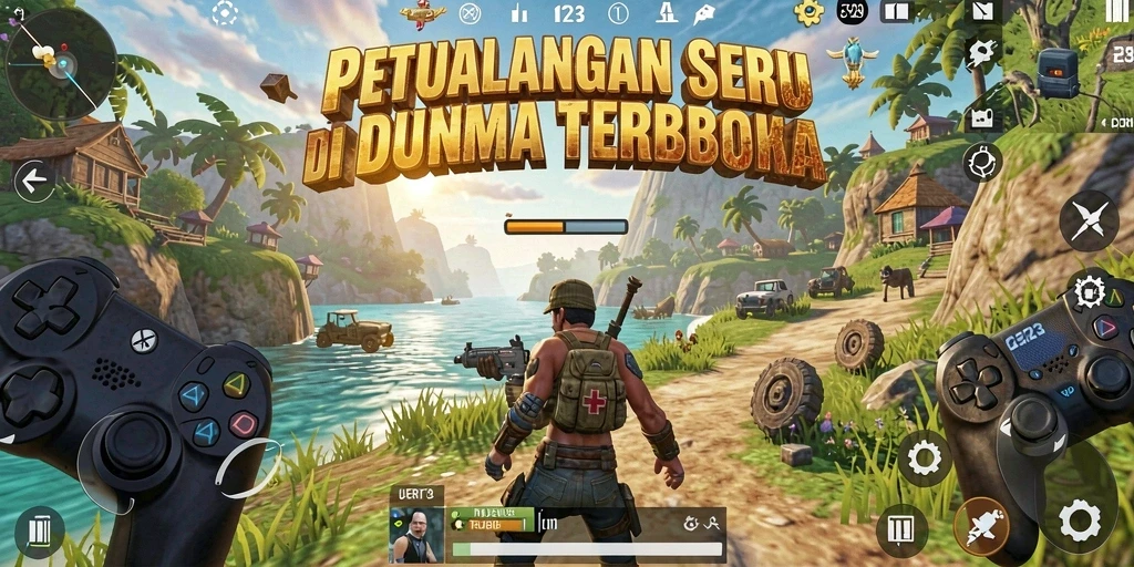 Tampilan gameplay Open World yang menakjubkan dan mendetail.