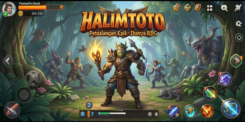 Tampilan gameplay HALIMTOTO yang menampilkan aksi RPG menegangkan.