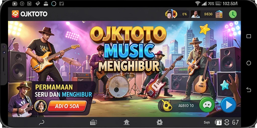 Gameplay OJKTOTO menampilkan pengalaman bermain musik yang interaktif.