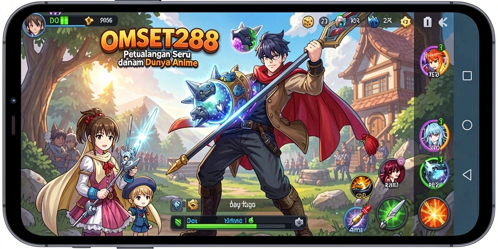 Tampilan gameplay seru dalam dunia anime yang menawan.