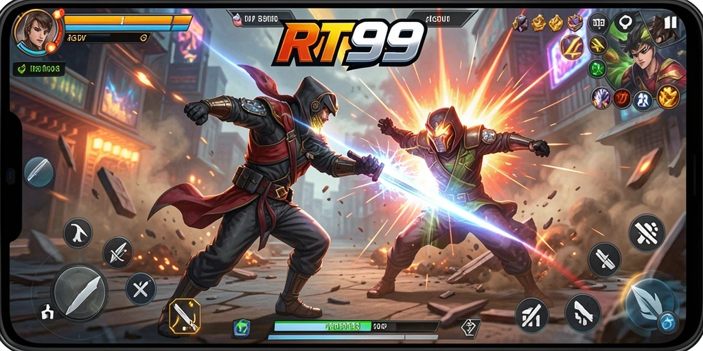 Screenshot menampilkan aksi pertempuran seru di RT99.