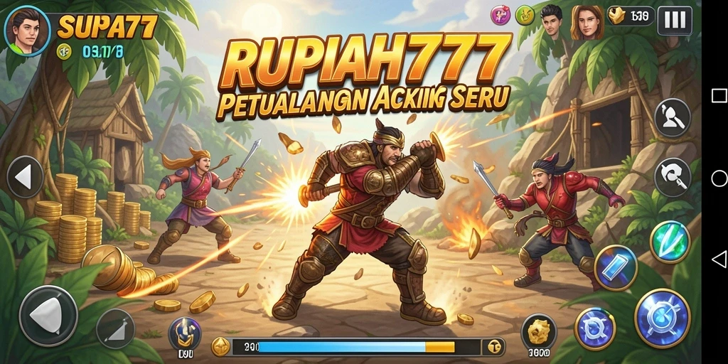 Tampilan aksi mendebarkan dari RUPIAH777 saat pemain menghadapi musuh.